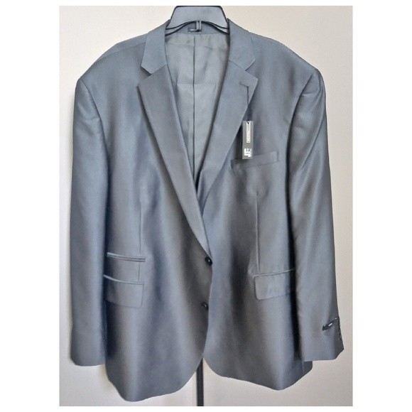 J Ferrar Gray Luster Big & Tall Men Jacket - Picture 2 of 5